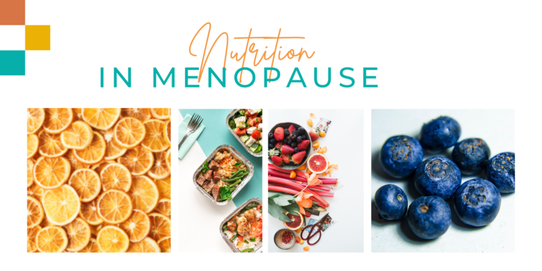 Nutrition in Menopause with food images